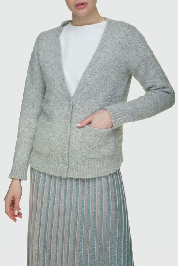 Panicale classic gray womens cardigan with pockets 155979 - photo 3