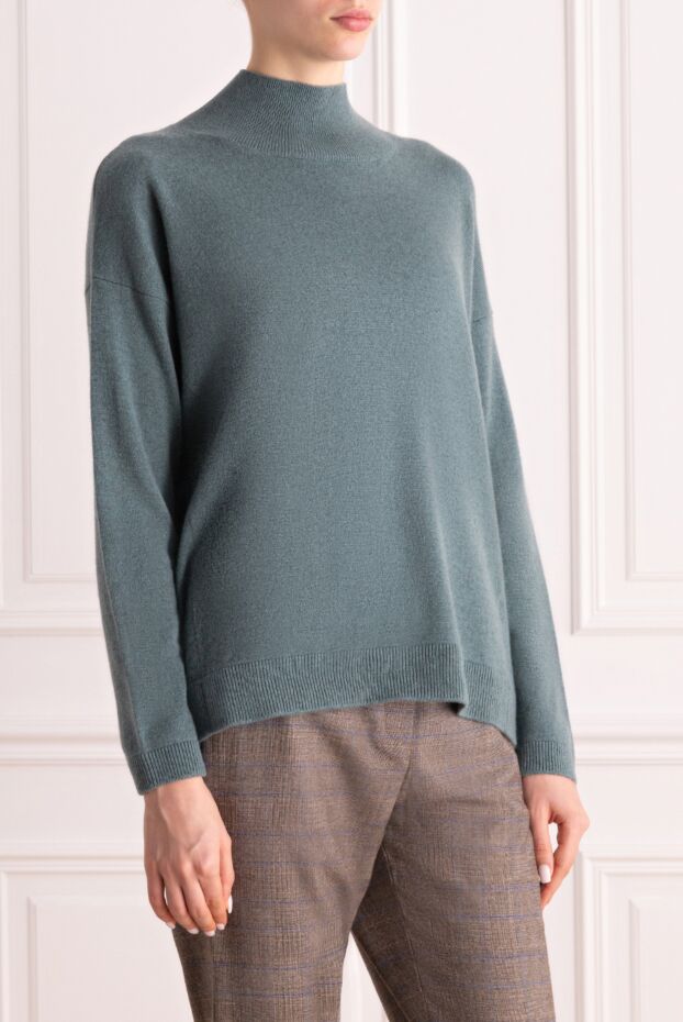 Panicale cashmere turtleneck jumper in dusty green 155989 - photo 3
