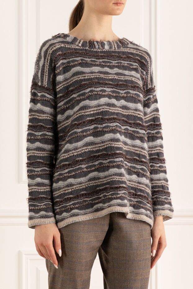 Panicale dark gray womens jumper with a fantasy pattern 156003 - photo 3