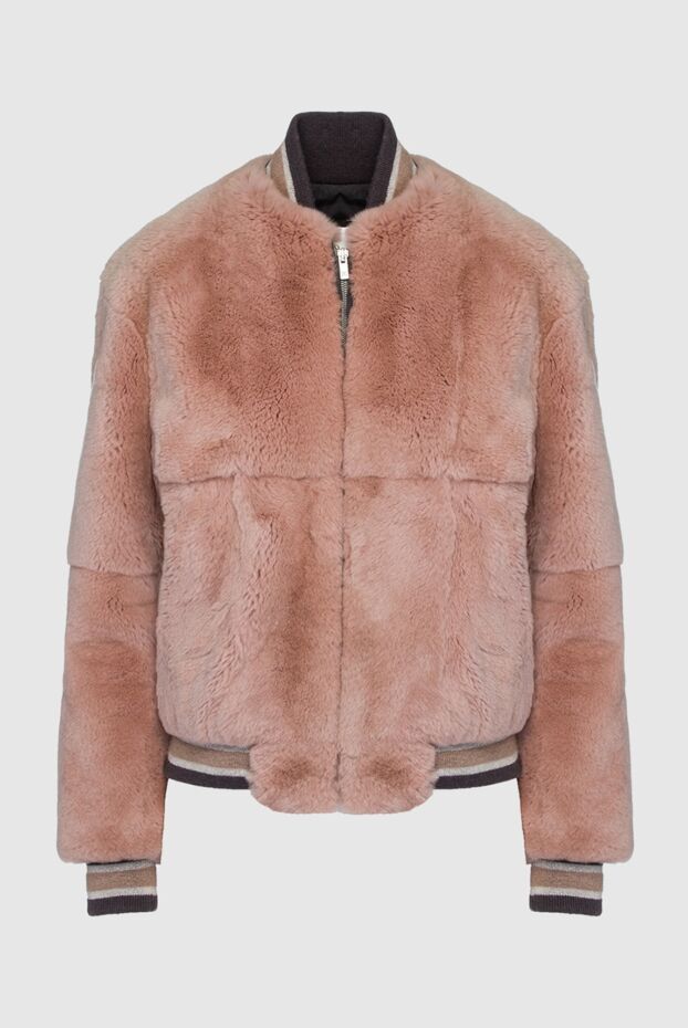 Panicale woman jacket and natural fur pink women's buy with prices and photos 156006 - photo 1