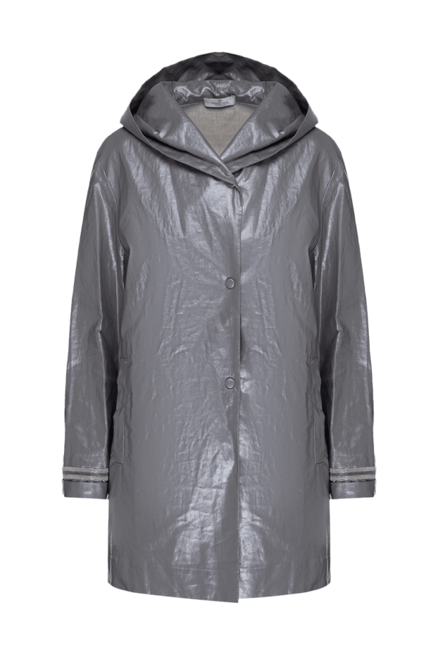 Panicale woman women's gray linen and polyurethane raincoat buy with prices and photos 156015 - photo 1