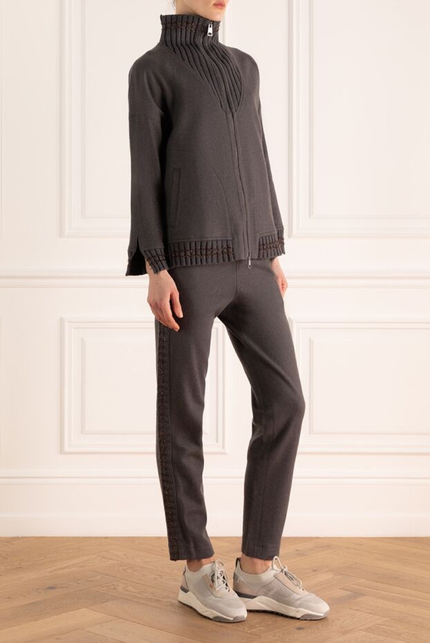 Panicale walking suit made of wool and polyester gray for women 156020 - photo 3