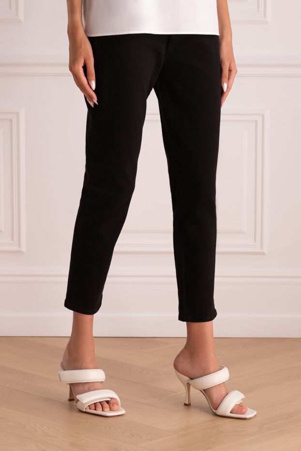 Citizens of Humanity women's black cropped jeans with high waist 156047 - photo 3