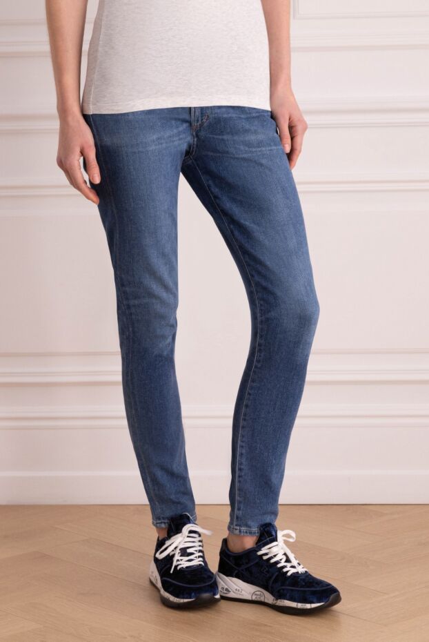 Citizens of Humanity women's blue skinny jeans slim fit above waist 156050 - photo 3