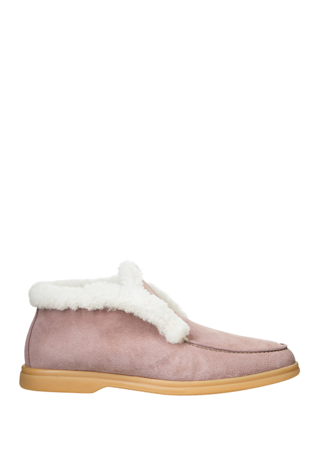 Cesare di Napoli woman pink suede and fur loafers for women buy with prices and photos 156063 - photo 1