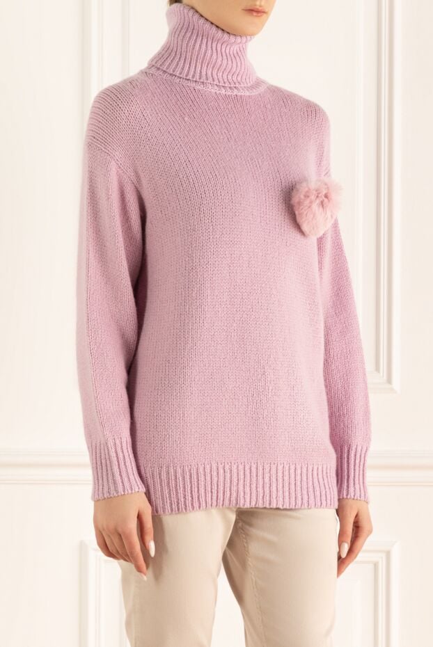 Max&Moi women's warm luxury jumper with voluminous knit and fur accent 156073 - photo 3
