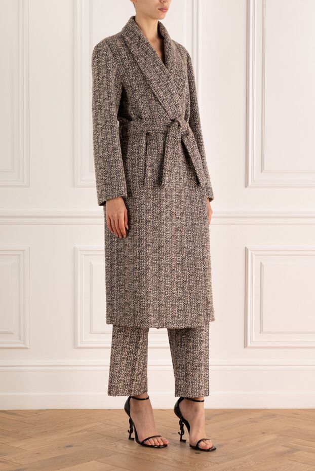 Rocco Ragni women's suit made of tweed fabric in light brown tones 156095 - photo 3