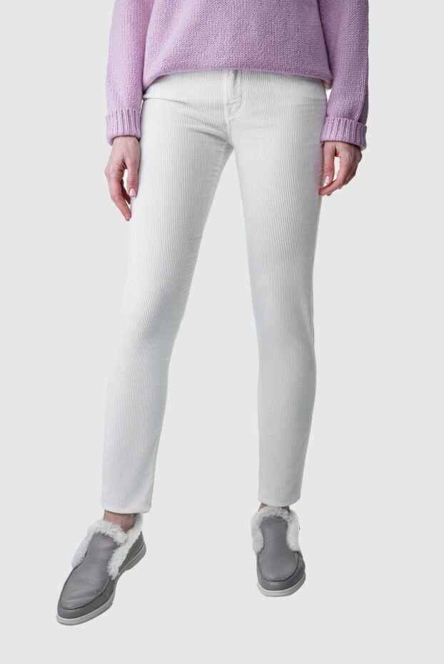 Jacob Cohen women's corduroy pants white 156119 - photo 3