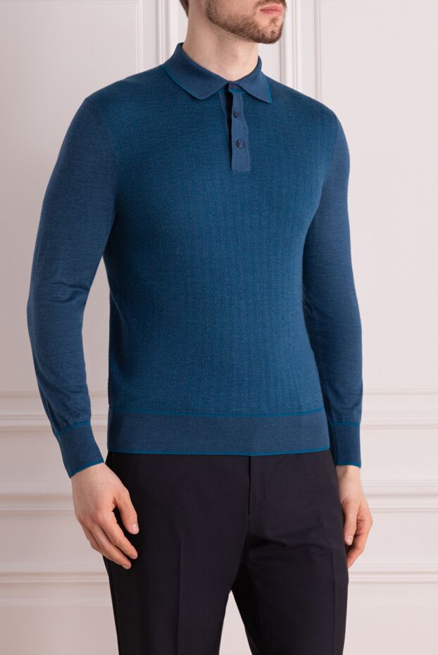 Stefano Ricci a long-sleeve polo shirt in a deep navy blue with neat buttons. 156146 - photo 3