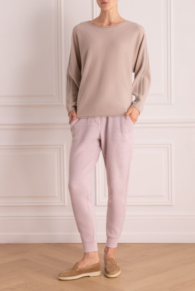 Cashmere & Silk Milano woman beige cashmere jumper for women buy with prices and photos 156158 - photo 2