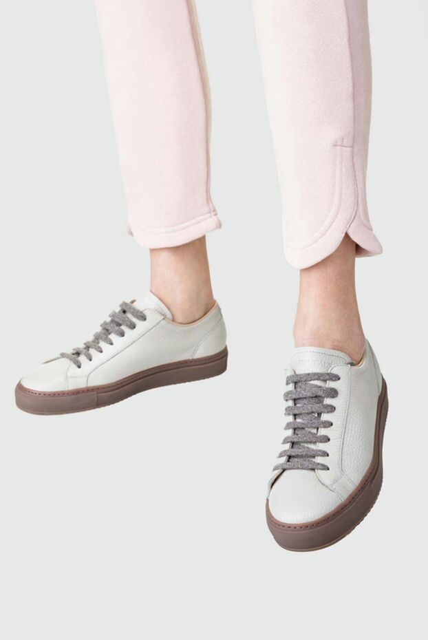 Doucal`s woman beige leather sneakers for women buy with prices and photos 156205 - photo 2