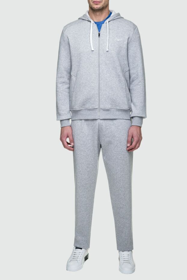 Ermenegildo Zegna man men's sports suit made of cotton and polyester, gray buy with prices and photos 156210 - photo 2