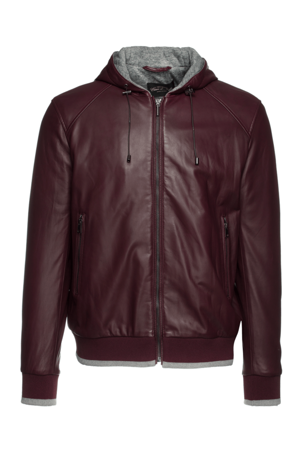 Cesare di Napoli man burgundy leather jacket for men buy with prices and photos 156221 - photo 1