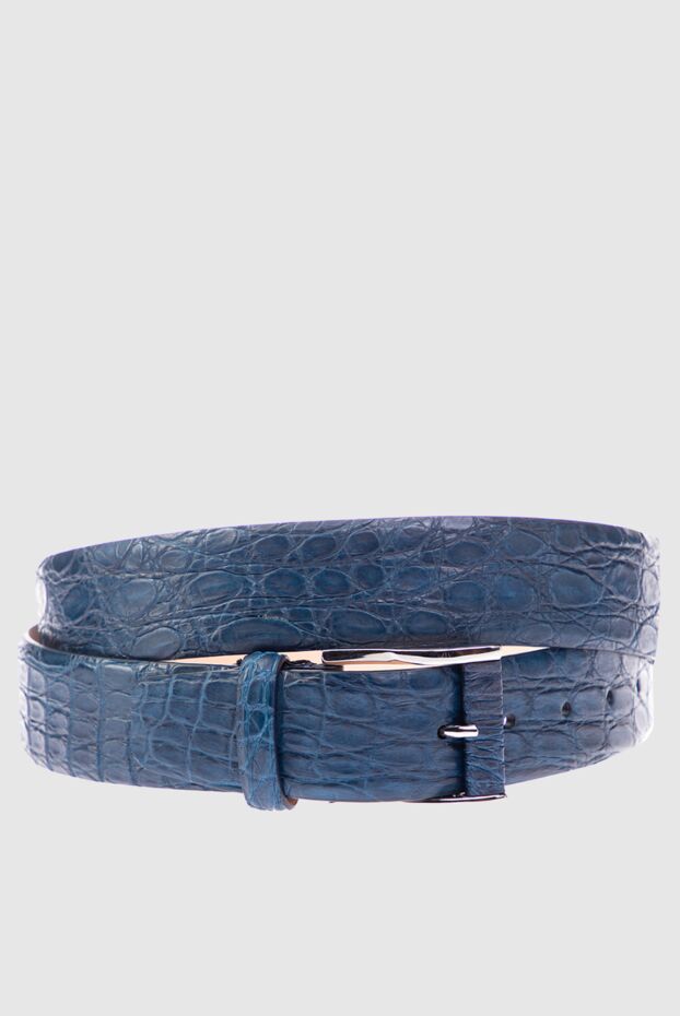Cesare di Napoli man crocodile leather belt blue for men buy with prices and photos 156277 - photo 1