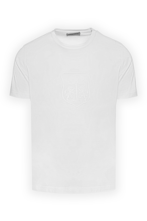 Corneliani t-shirt with coat of arms embroidery and contrast sleeve trim 156293 - photo 1