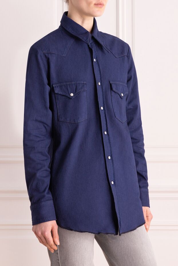 Citizens of Humanity blue cotton blouse with pockets 156304 - photo 3