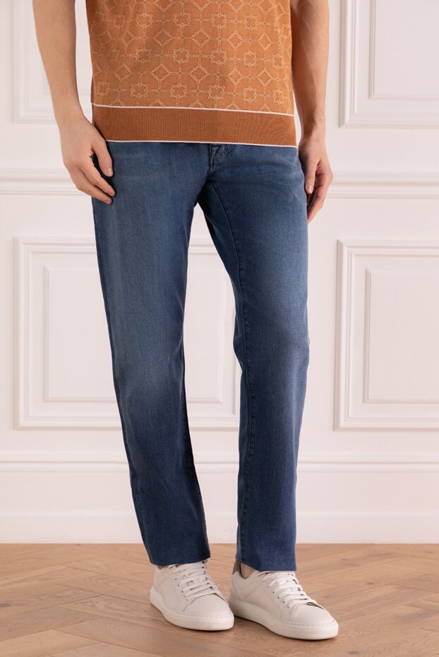 Jacob Cohen men's jeans in deep blue with metal fittings 156325 - photo 3