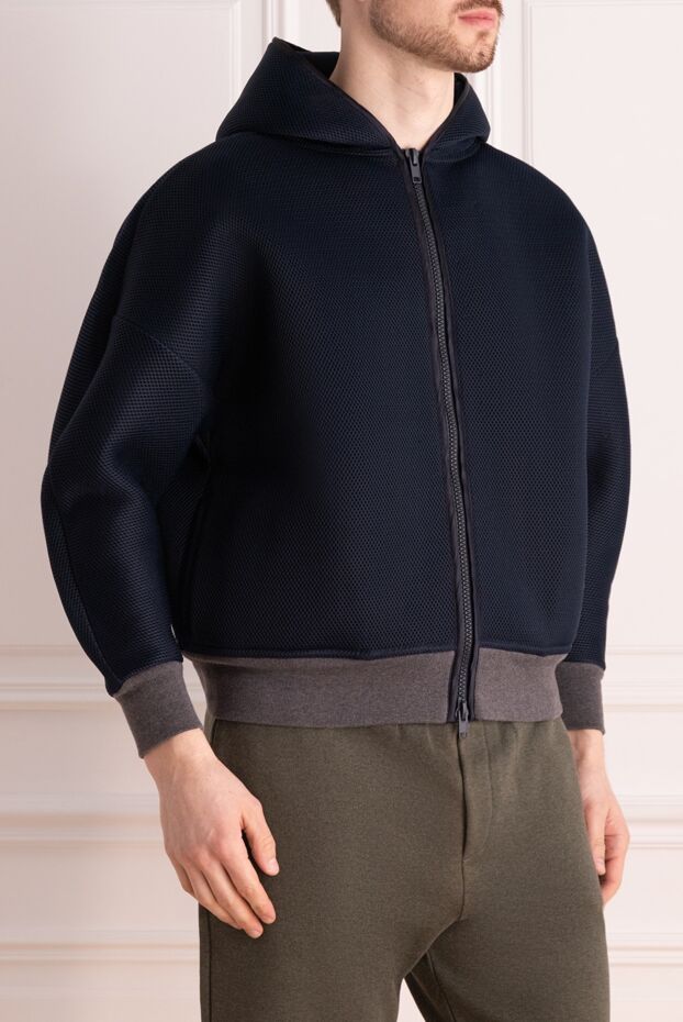 Jacob Cohen blue polyurethane sports sweatshirt for men 156353 - photo 3