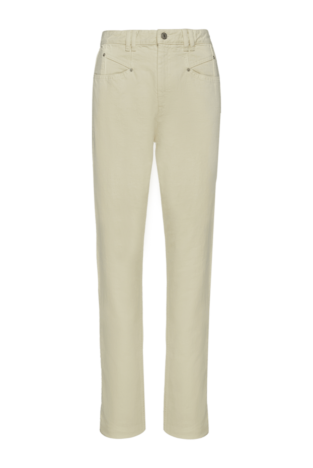 Isabel Marant straight fit cotton jeans in milky shade with stretch comfort 156382 - photo 1