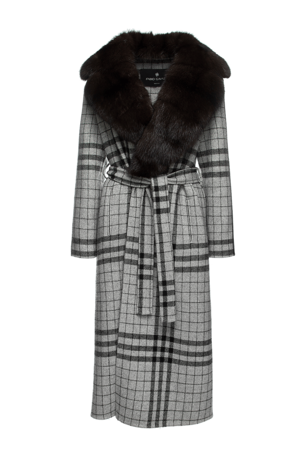 Fabio Gavazzi gray sable and cashmere coat for women 156398 - photo 1