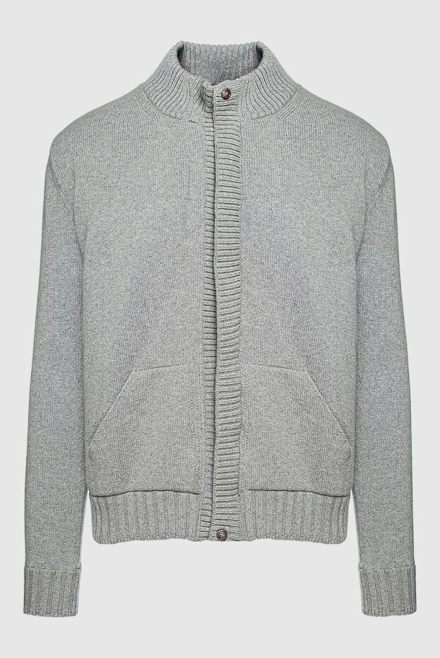 Cesare di Napoli man men's gray wool cardigan buy with prices and photos 156486 - photo 1