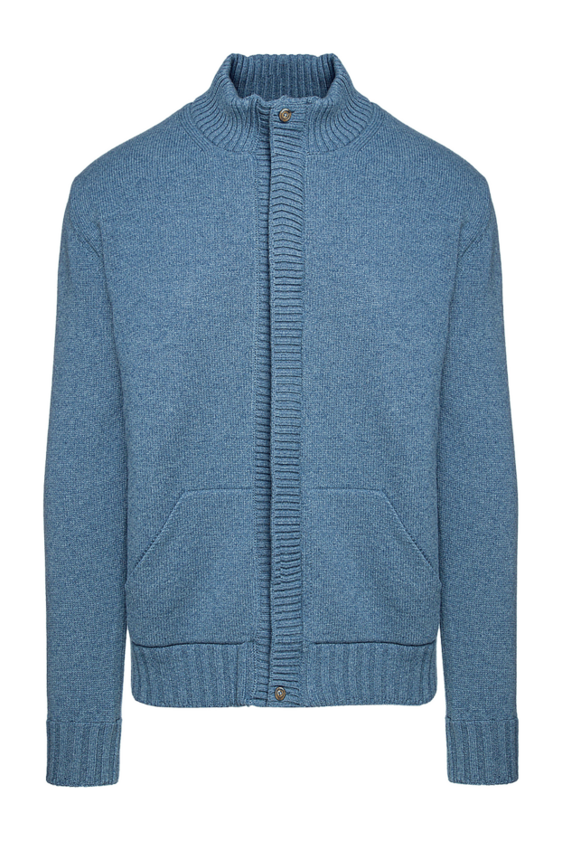 Cesare di Napoli man blue men's wool cardigan buy with prices and photos 156488 - photo 1