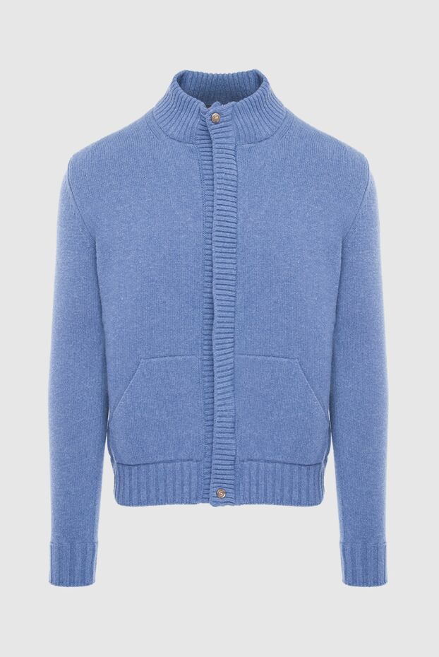 Cesare di Napoli man men's blue wool cardigan buy with prices and photos 156489 - photo 1