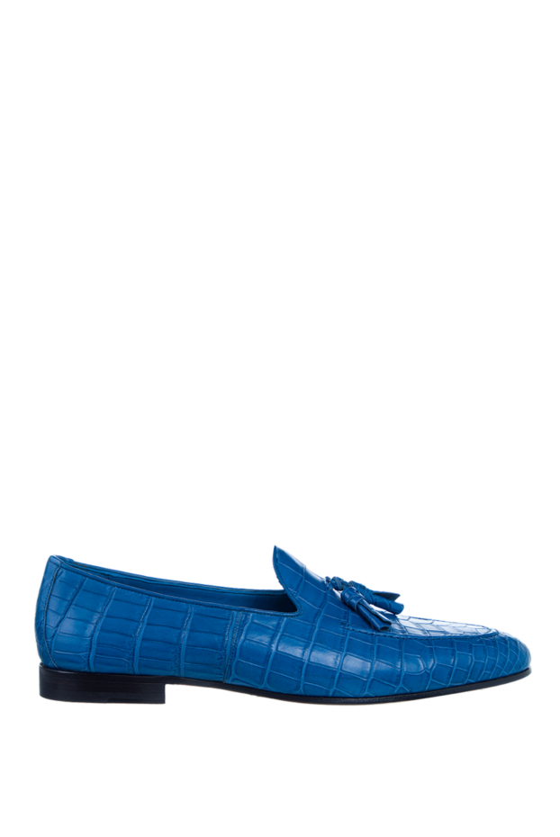 Cesare di Napoli man blue crocodile leather loafers for men buy with prices and photos 156495 - photo 1