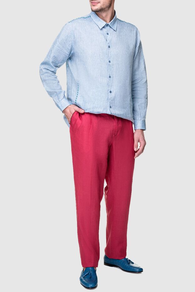 Torras мужские брюки из льна розовые мужские купить с ценами и фото 156509 - фото 2