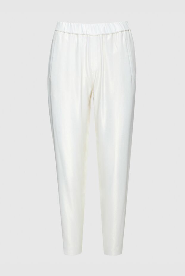 Panicale woman white viscose trousers for women buy with prices and photos 156559 - photo 1