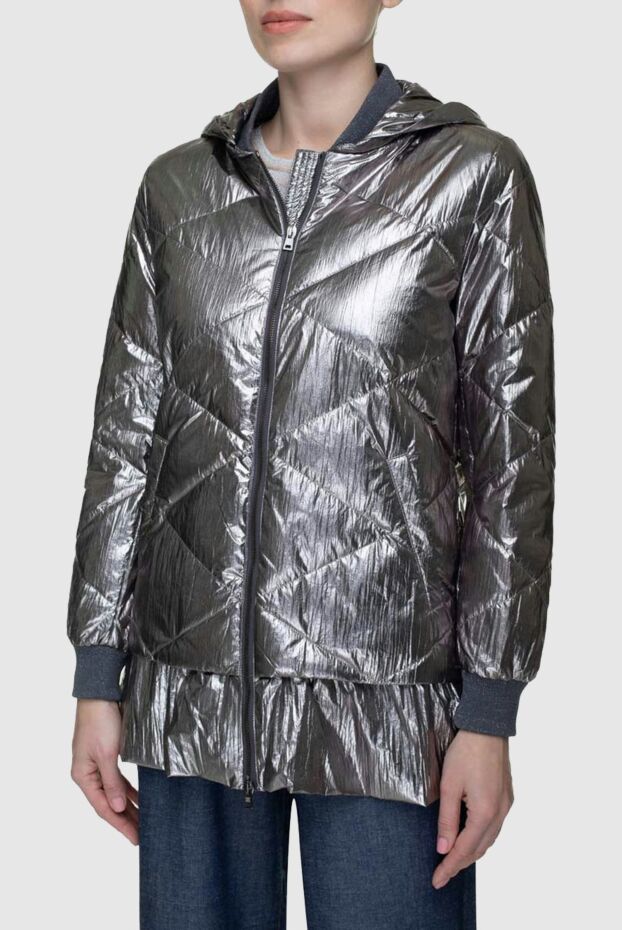 Panicale down jacket made of polyester and polyamide gray for women 156627 - photo 3