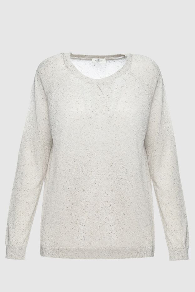Panicale white viscose and lame sweater for women 156708 - photo 1