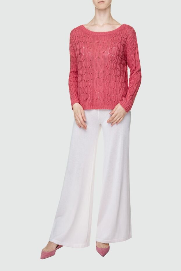 Panicale red cotton jumper for women 156722 - photo 2