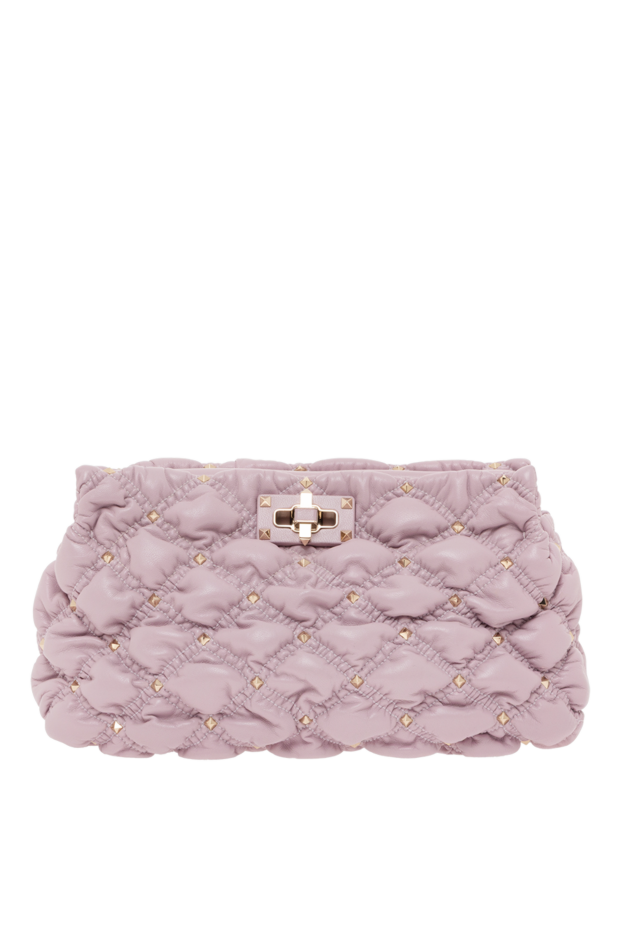 Valentino purple leather spikeme shoulder bag 156793 - photo 1