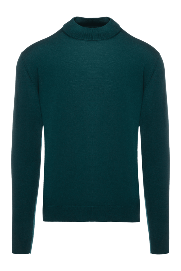 Cesare di Napoli man green wool turtleneck jumper for men buy with prices and photos 156811 - photo 1