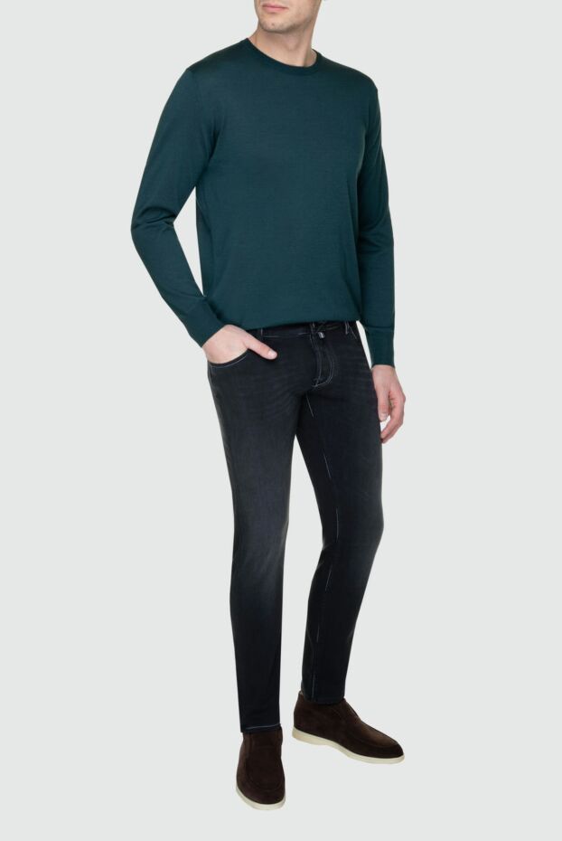 Cesare di Napoli man green wool turtleneck jumper for men buy with prices and photos 156811 - photo 2