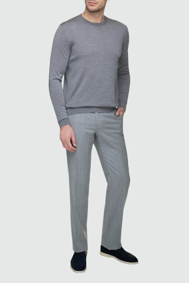 Cesare di Napoli man wool jumper gray for men buy with prices and photos 156814 - photo 2