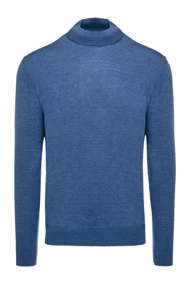 Cesare di Napoli man blue wool turtleneck jumper for men buy with prices and photos 156815 - photo 1