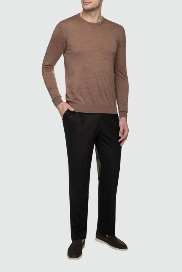 Cesare di Napoli man brown wool jumper for men buy with prices and photos 156821 - photo 2