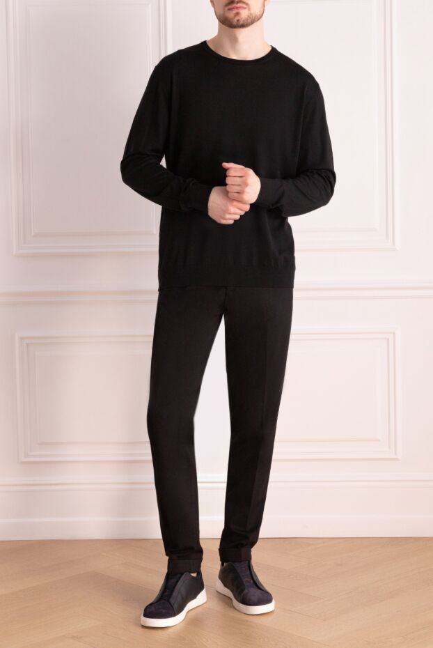 Cesare di Napoli man black wool jumper for men buy with prices and photos 156824 - photo 2