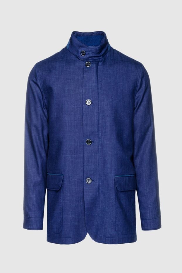 Stefano Ricci men's blue field jacket with a stand-up collar 156888 - photo 1