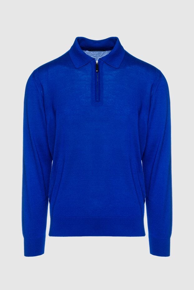 Stefano Ricci a long-sleeve polo shirt in a vibrant cobalt blue with a simple zip closure. 156953 - photo 1