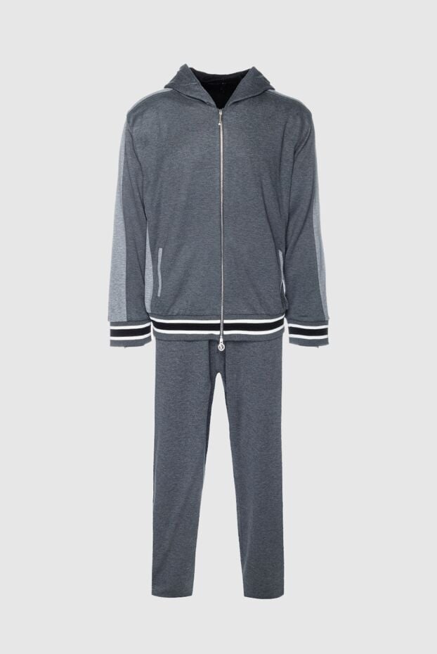 Stefano Ricci men's gray tracksuit with contrasting cuffs and belt 156960 - photo 1