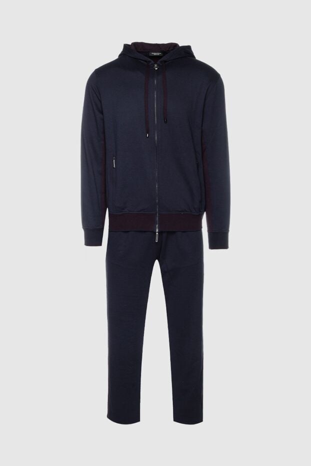 Stefano Ricci dark blue cotton tracksuit with a zippered hood 156961 - photo 1
