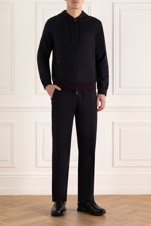 Stefano Ricci dark blue cotton tracksuit with a zippered hood 156961 - photo 2