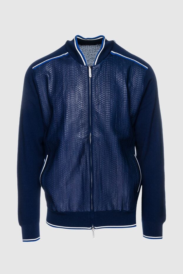 Stefano Ricci cardigan for men made of genuine leather blue 156975 - photo 1