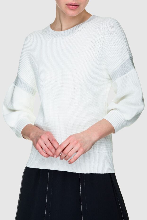 Peserico woman white cotton and nylon jumper for women buy with prices and photos 157005 - photo 2