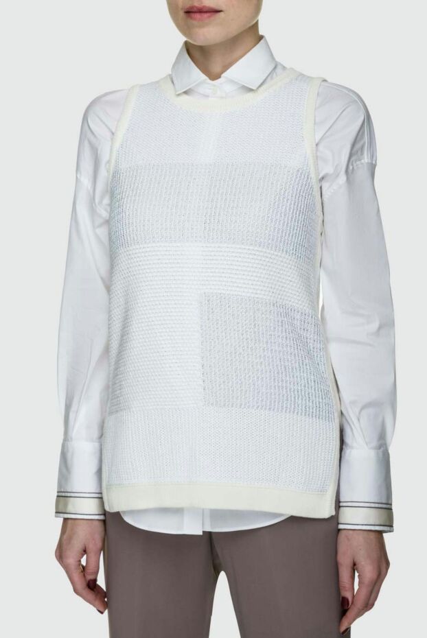 Peserico women's white cotton top 157016 - photo 3