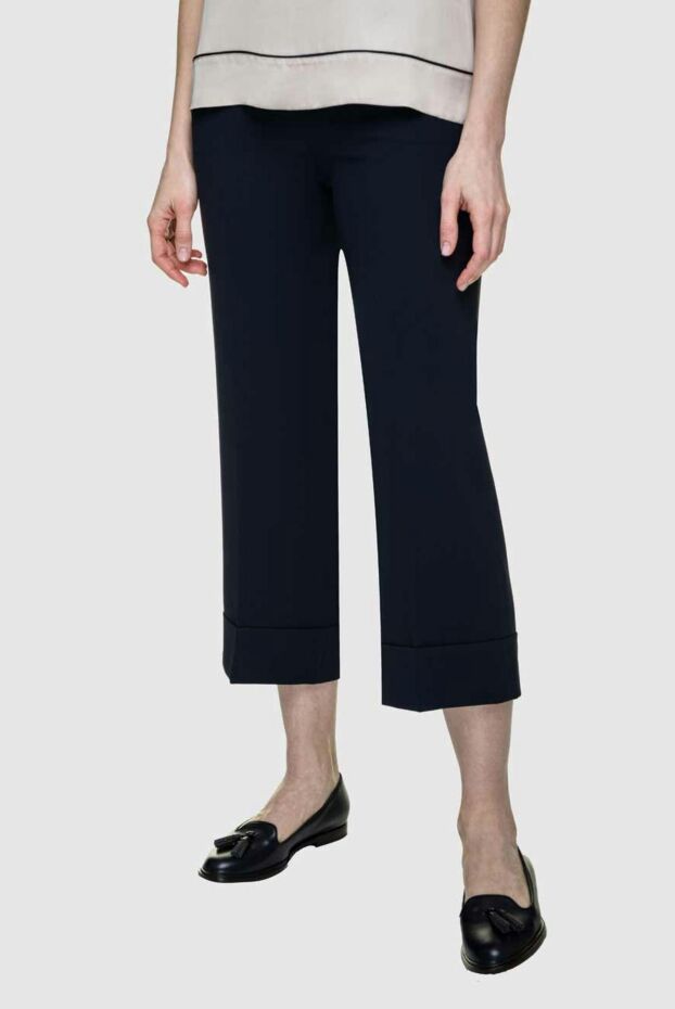 Peserico black polyester pants for women 157029 - photo 3