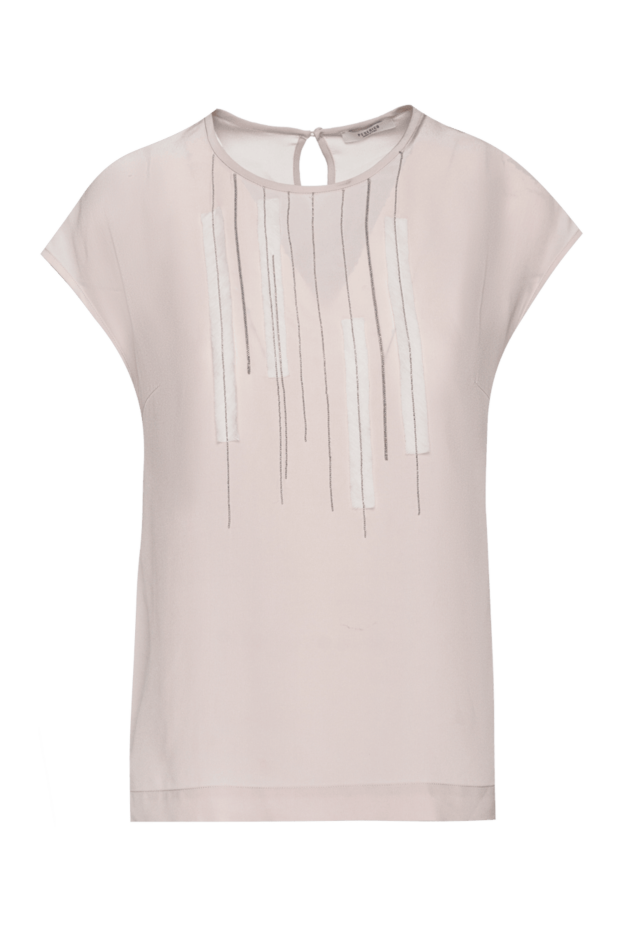Peserico женские блуза из шелка бежевая женская купить с ценами и фото 157036 - фото 1